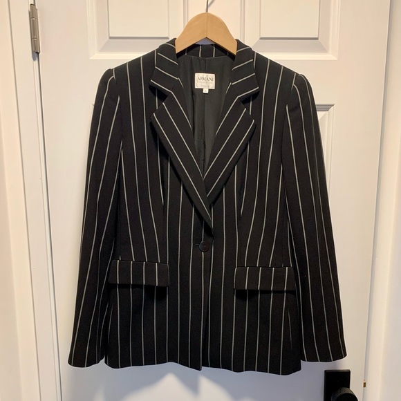 SOLD Armani Fitted Striped Blazer - Picture 1 of 11